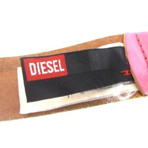 DIESEL ベルト レザー バックル ハトメ ピンク 05 ファッション小物