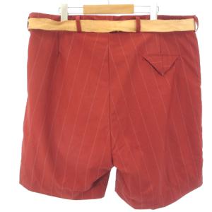 Paul Harnden SHOEMAKERS ハーフパンツ レザーベルト ストライプ M レッド