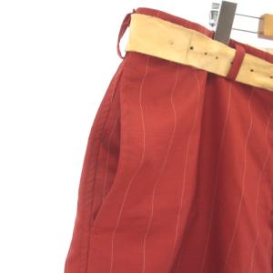 Paul Harnden SHOEMAKERS ハーフパンツ レザーベルト ストライプ M レッド