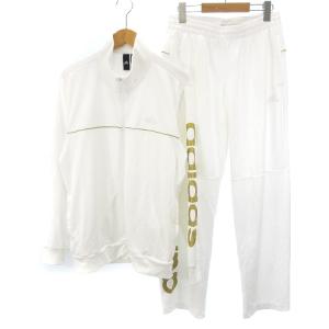 DN1415 CLIMALITE セットアップ ジャージ ジャケット パンツ ロゴ 刺繍 プリント ホワイト 白 L