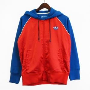 RC SOUVENIRE JKT パーカー ジップアップ ビックロゴ 異素材 レッド ブルー M アウター GY01
