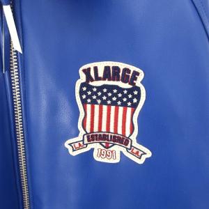 AVIREX ×X-LARGE タグ付き 6122152 ICON JACKET フェイクレザー 裏キルティング