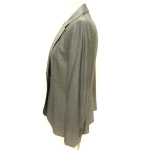 Leilian パンツスーツ ジャケット 無地 ウール シルク混 グレー 13 XL位 YGT