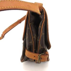 LOUIS VUITTON モノグラム ソミュール30 ショルダーバッグ M42256 AR8907 両開き ブラウン YGT