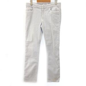 CHANEL デニムパンツ ジップ ストレッチ ココマーク 38 ライトブルー