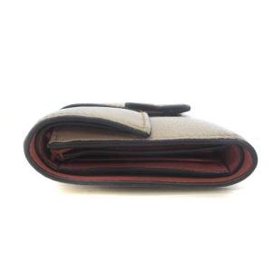 LOEWE バーティカルウォレット スモール  ソフトグレインカーフ アナグラム 三つ折り 二つ折り 財布 レザー グレージュ系 GY04