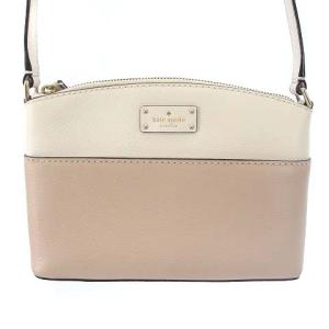 kate spade new york ショルダーバッグ レザー 牛革 ピンク ホワイト バイカラー 鞄 GY04