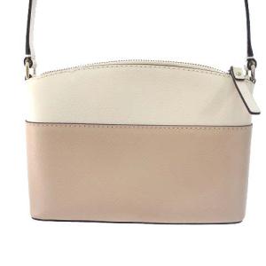 kate spade new york ショルダーバッグ レザー 牛革 ピンク ホワイト バイカラー 鞄 GY04