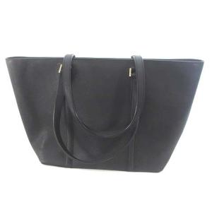 kate spade new york トートバッグ レザー ロゴ ゴールド金具 牛革 黒 ブラック 鞄 カバン GY04