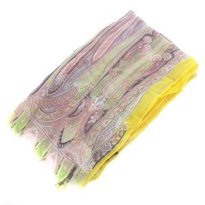 ETRO ストール シルク100％ ペイズリー 総柄 マルチカラー GY04