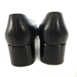 Salvatore Ferragamo ガンチーニ パンプス レザー 黒 ブラック 7 24.5cm位 WY