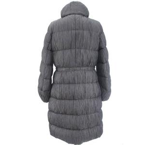 ARMANI COLLEZIONI ダウンコート クリンクル加工 ジップアップ グレー 44 L位 アウター WY