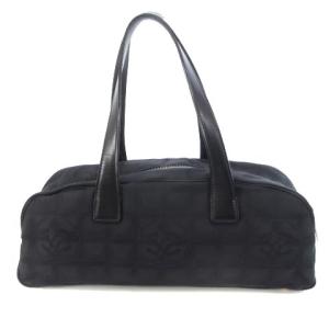 CHANEL ニュートラベルライン ココマーク ミニボストンバッグ ハンド ゴールド金具 レザー ブラック