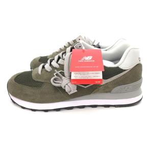 New Balance タグ付き スニーカー ML574EGO スエード オリーブ 24.5cm