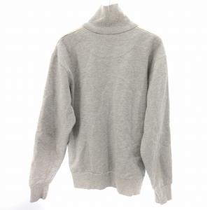 adidas ジャケット ジップアップ スリーライン ロゴ 裏起毛 コットン グレー M アウター