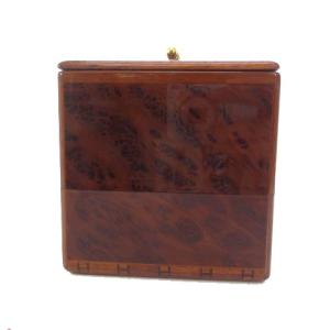 HERMES Hロゴ ジュエリーボックス ケース 小物入れ ウッド ブラウン