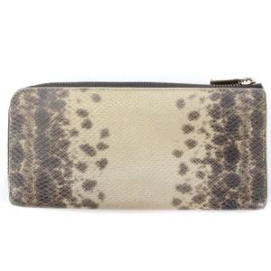 FURLA クロコ 長財布 ウォレット L字ファスナー ロゴ レザー ベージュ