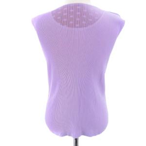 PLEATS PLEASE ISSEY MIYAKE イッセイミヤケ カットソー ノースリーブ ドット 水玉 パープル 紫 03 L位