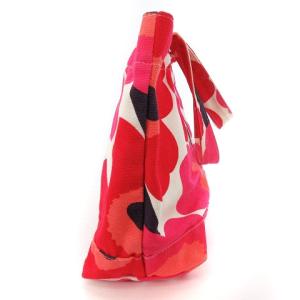 marimekko トートバッグ キャンバス ロゴ コットン 花柄 赤 レッド ピンク 白 ホワイト 鞄 カバン ECS