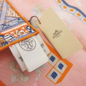 HERMES 23AW スーパー・シルク・クエスト・デタイユ45 カレ シルク100 スカーフ コライユ オレンジ