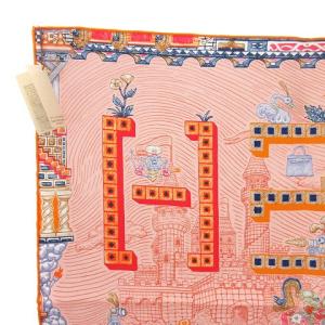 HERMES 23AW スーパー・シルク・クエスト・デタイユ45 カレ シルク100 スカーフ コライユ オレンジ