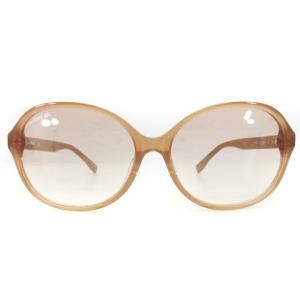 L893SA サングラス 58サイズ ラウンド UVカット ワニ ロゴ ピンクベージュ