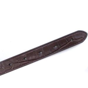 RALPH LAUREN リバーシブルクロコレザーベルト ブラウン 茶系