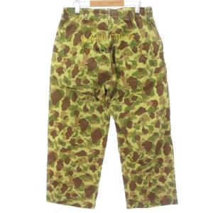 WAREHOUSE リバーシブル カモフラ パンツ 迷彩 コットン グリーン ブラウン マルチカラー W32 M位