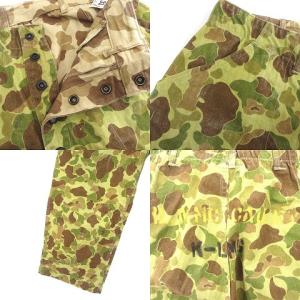 WAREHOUSE リバーシブル カモフラ パンツ 迷彩 コットン グリーン ブラウン マルチカラー W32 M位
