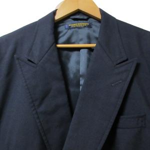 Brooks Brothers テーラードジャケット ブレザー ダブル 紺ブレ 金ボタン 背抜き ウール 大きいサイズ A8 3L相当 ネイビー GY11