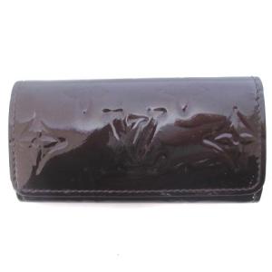 M93517 ミュルティクレ4 モノグラム ヴェルニ キーケース アマラント 4連 ダークブラウン系