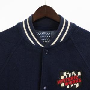 HYSTERIC GLAMOUR スタジャン ジャケット ブルゾン ワッペン 紺 ネイビー F アウター GY01