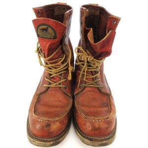 RED WING ロングブーツ 90年代 半円犬タグ ヴィンテージ レザー ブラウン 茶 8.5インチ 27.0cm 靴 シューズ GY01