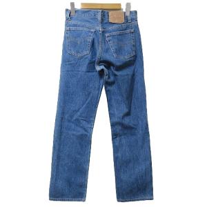 Levi's デニム パンツ 501XX 524刻印 USA製 ボタンフライ ハイウエスト W30 L34 ブルー