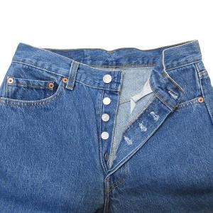 Levi's デニム パンツ 501XX 524刻印 USA製 ボタンフライ ハイウエスト W30 L34 ブルー