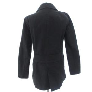 BURBERRY BLUE LABEL ピーコート Pコート ハーフ 6B 裏ボーダー コットン ブラック 黒 38 M位 アウター GY22