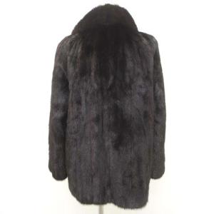SAGA MINK 銀サガ ミンクファー 毛皮 コート ハーフ ダークブラウン 茶系 15 L位 アウター GY11