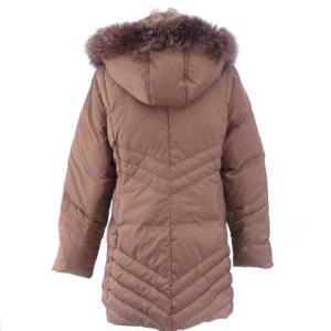 BALMAIN ダウンコート ブルーフォックス ファー ジップアップ ブラウン 茶 M アウター GY11