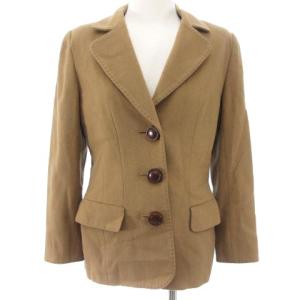 ヴィンテージ ジャケット ウール 木製ボタン 3B ウール ブラウン 茶 7 S位 GY11