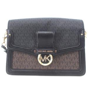 MICHAEL KORS ショルダーバッグ ロゴ 総柄 PVC レザー ブラック ブラウン ホワイト マルチカラー 鞄 GY01