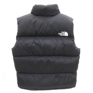 THE NORTH FACE 23AW ND92338 ヌプシベスト ダウンベスト ジップアップ ロゴ刺繍 ナイロン L ブラック