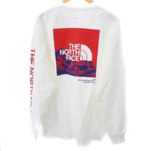 THE NORTH FACE NT32344 L/S Sleeve Graphic Tee 長袖 ロゴ クルーネック ホワイト XL