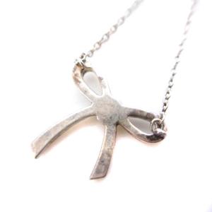 TIFFANY&Co. ボウタイ リボン ネックレス ペンダント 925 シルバー アクセサリー GY18