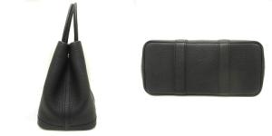 HERMES ガーデンパーティ TPM ネゴンダ ハンドバッグ レザー ブラック