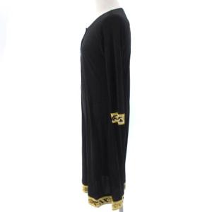 LEONARD ファッション FASHION ワンピース ひざ丈 七分袖 花柄 ブラック 黒 M