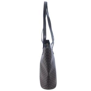 CELINE MC98/2 マカダム トートバッグ 肩掛け 総柄 PVC レザー ブラック