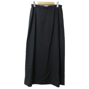 GIVENCHY GLAMOUR スカート ロング フレア ウール 大きいサイズ 44 XL相当 黒 ブラック GY18 X