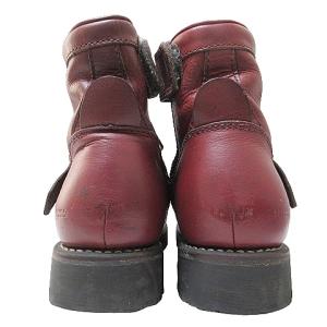 ALPHA INDUSTRIES バイカーブーツ エンジニアブーツ ミドルカット レザー ジップ 27cm 赤茶 レッド 靴 シューズ GY01 X