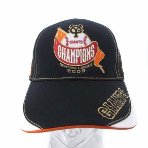 adidas 読売ジャイアンツ 巨人軍 セントラル・リーグ2008 帽子 野球帽 キャップ コットン ブラック 黒 F