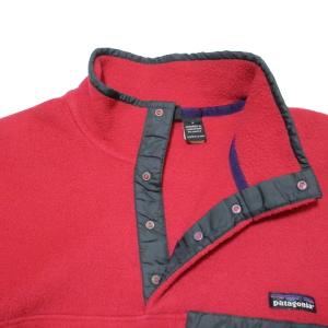 Patagonia ジャケット フリース プルオーバー スタンドカラー アウトドア ウエア ロゴ S 赤 レッド GY31 X